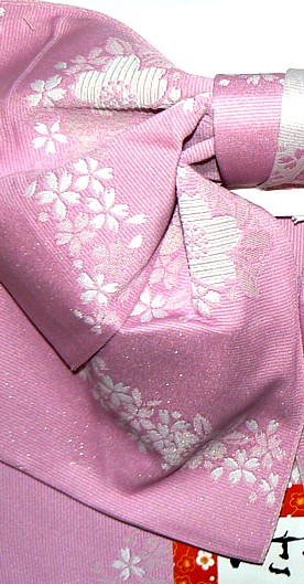 японский пояс оби, деталь рисунка ткани