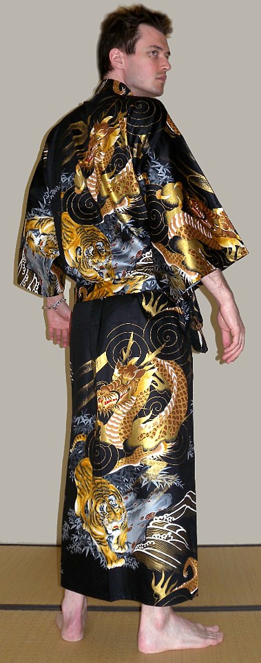 японское мужское кимоно АОЯМА в интернет-магазине КИМОНО-Я