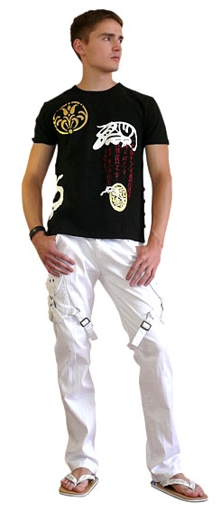 стильная японская футболка и обувь