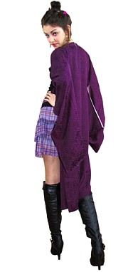 японское шелковое кимоно-мичиюки, 1960-е гг.