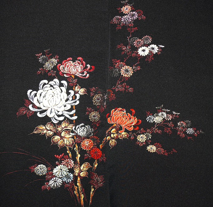 японский авторский рисунок на спинке женского хаори