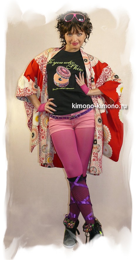 винтажная одежда: японское шелковое хаори, 1950-е гг.