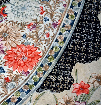 авторкий рисунок на тками японского кимоно