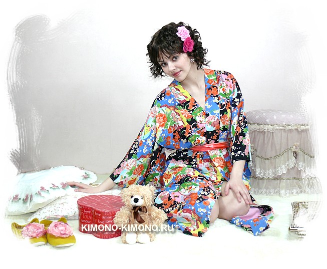 стиль ретро: японское винтажное кимоно, 1960-е гг.