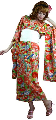 японское традиционное кимоно, шелк, 1930-е гг.