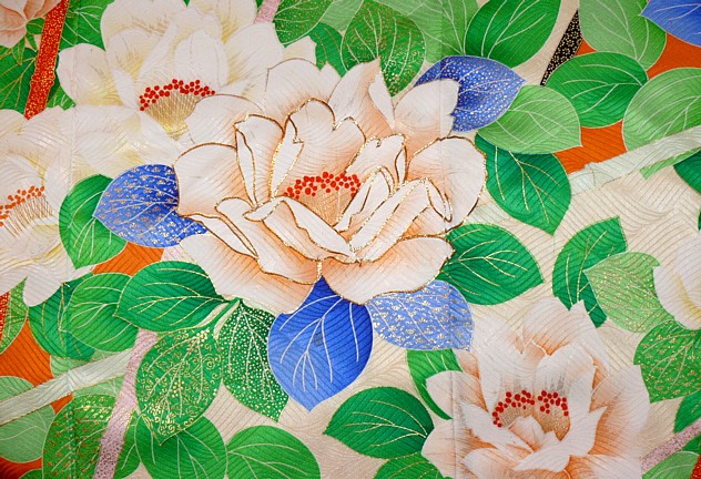 рисунок ткани японского кимоно