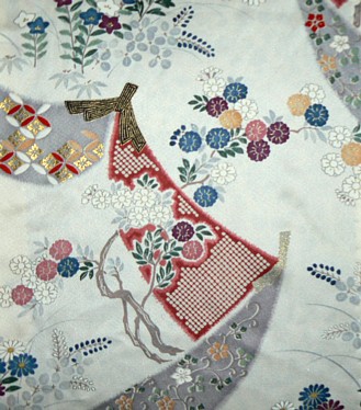 рисунок ткани японского кимоно