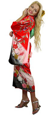 японское винтажное кимоно молодой девушки