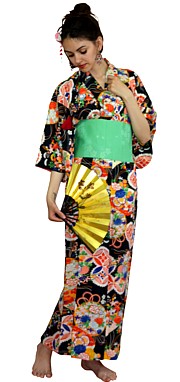 японское шелковое старинное кимоно