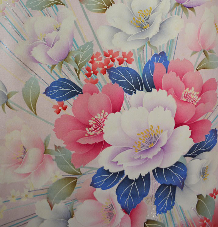 авторская роспись на японском шелковом кимоно