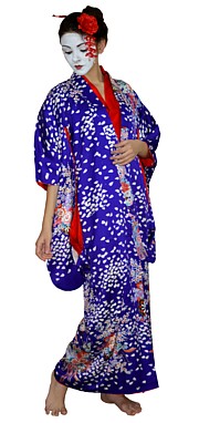 японское винтажное шелковое кимоно